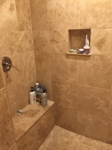 Master shower/before